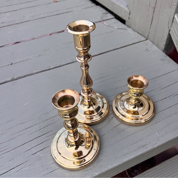 Baldwin Brass Forged In America candlestick holders - Picture 6 of 9